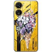 Чехол со стразами Nubia Neo 5G Ice Cream Flowers