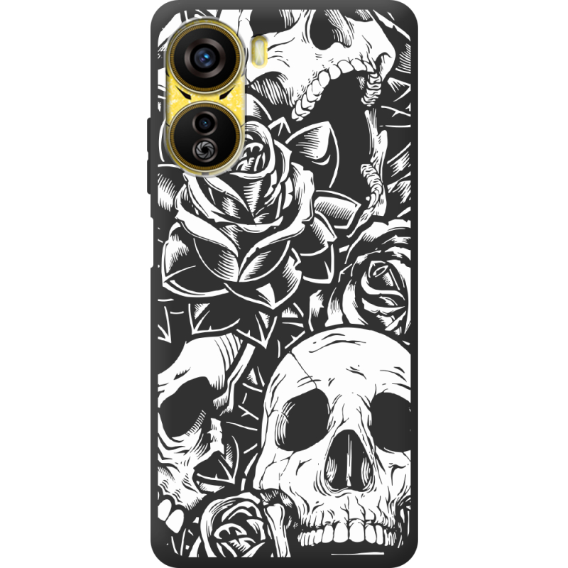 Черный чехол BoxFace Nubia Neo 5G Skull and Roses