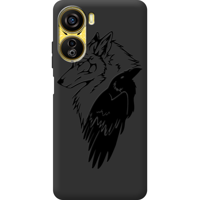 Черный чехол BoxFace Nubia Neo 5G Wolf and Raven