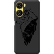 Черный чехол BoxFace Nubia Neo 5G Wolf and Raven