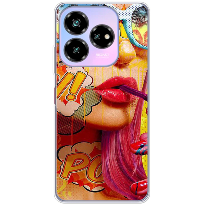 Чехол BoxFace Nubia V60 Design Yellow Girl Pop Art