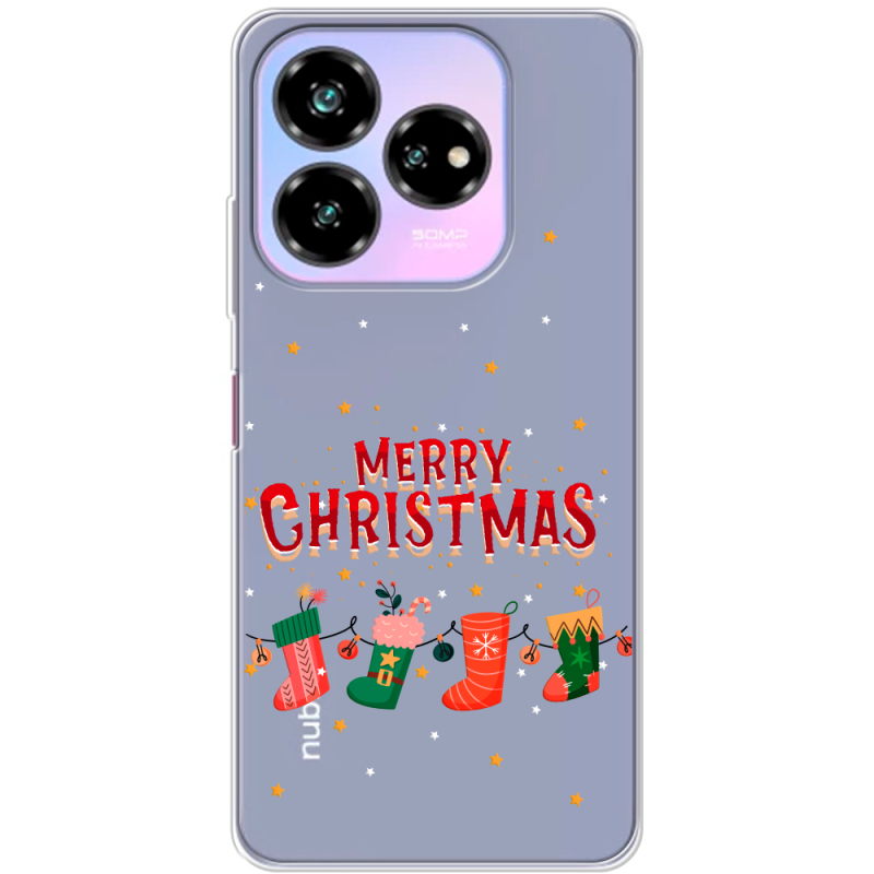 Прозрачный чехол BoxFace Nubia V60 Design Merry Christmas