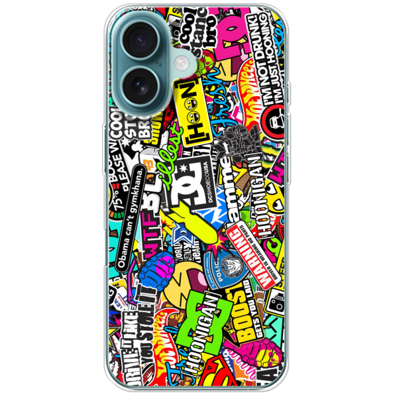 Чехол BoxFace Apple iPhone 16 Multicolored Inscriptions