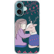 Чехол BoxFace Apple iPhone 16 Girl and deer