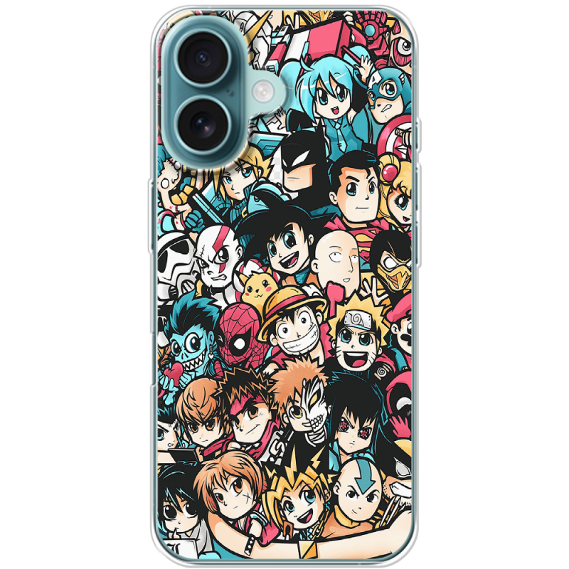 Чехол BoxFace Apple iPhone 16 Anime Stickers