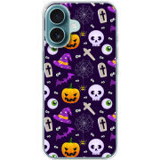 Чехол BoxFace Apple iPhone 16 Halloween Purple Mood