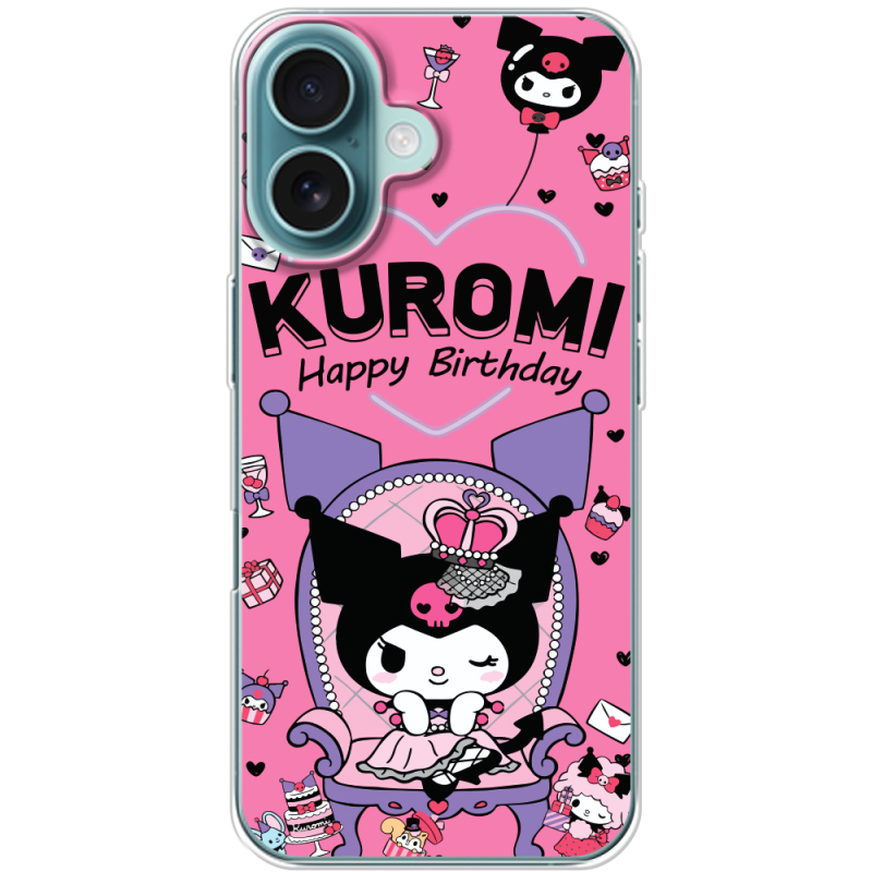 Чехол BoxFace Apple iPhone 16 День народження Kuromi