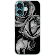 Чехол BoxFace Apple iPhone 16 Black and White Roses