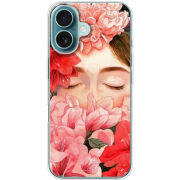 Чехол BoxFace Apple iPhone 16 Girl in Flowers