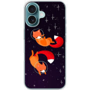 Чехол BoxFace Apple iPhone 16 Fox-Astronauts