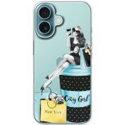 Прозрачный чехол BoxFace Apple iPhone 16 City Girl