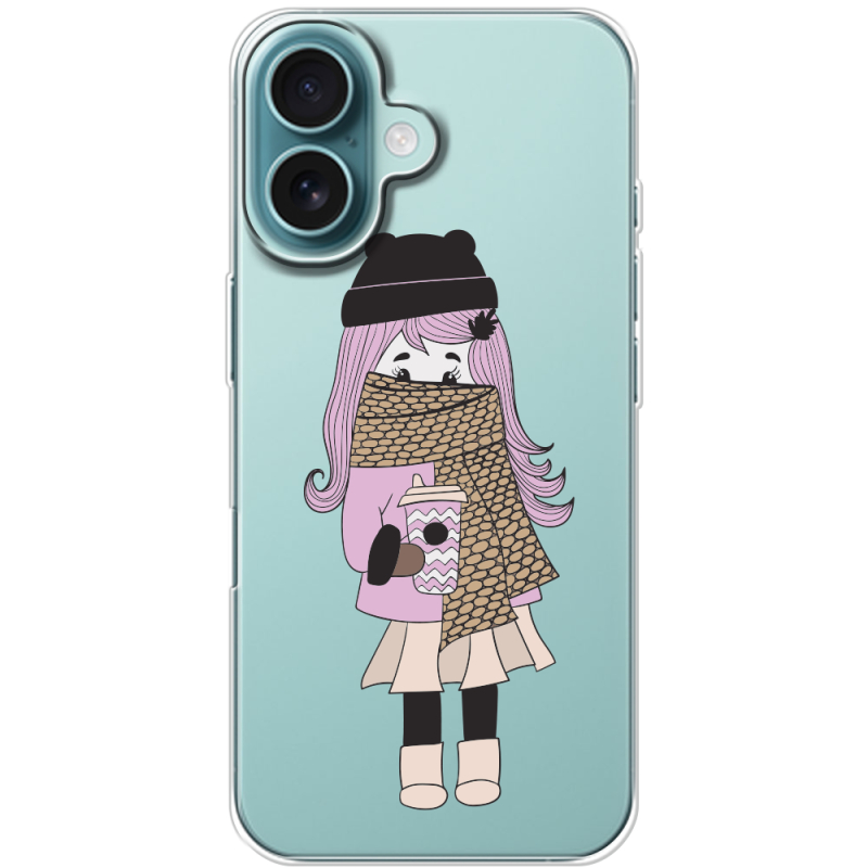 Прозрачный чехол BoxFace Apple iPhone 16 Winter Morning Girl