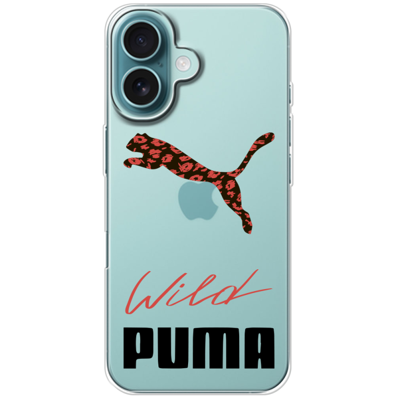 Прозрачный чехол BoxFace Apple iPhone 16 Wild Cat