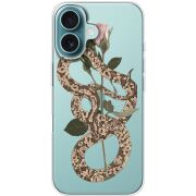 Прозрачный чехол BoxFace Apple iPhone 16 Glamor Snake