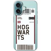 Прозрачный чехол BoxFace Apple iPhone 16 Ticket Hogwarts