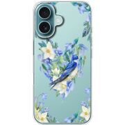 Прозрачный чехол BoxFace Apple iPhone 16 Spring Bird