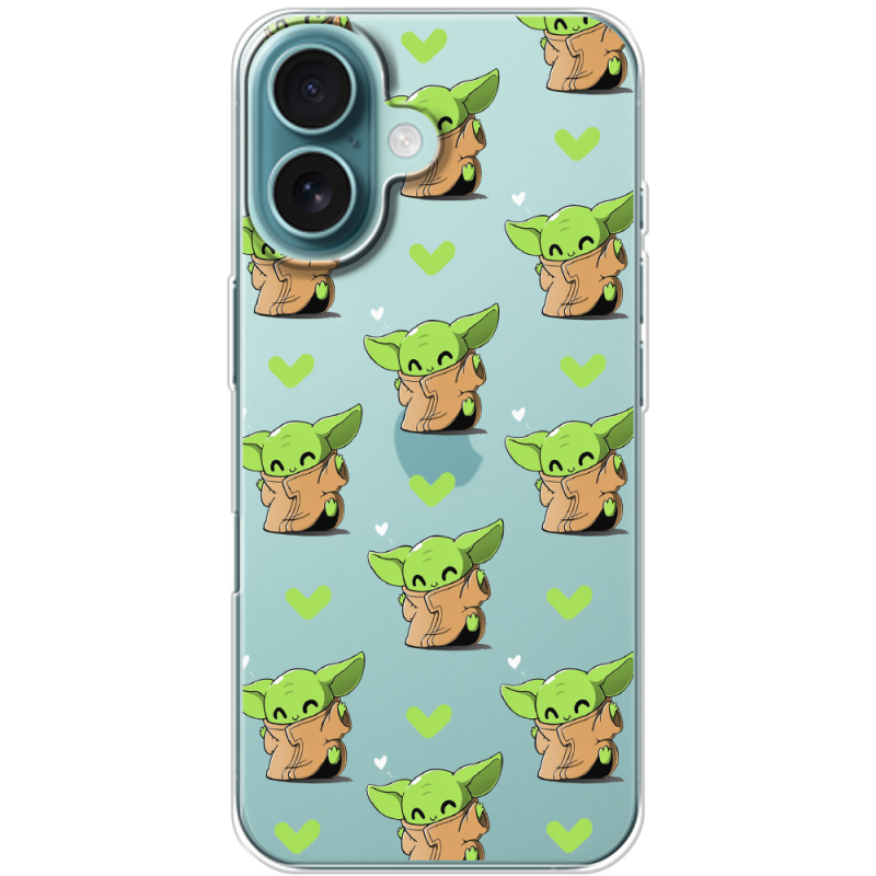 Прозрачный чехол BoxFace Apple iPhone 16 Pattern Baby Yoda