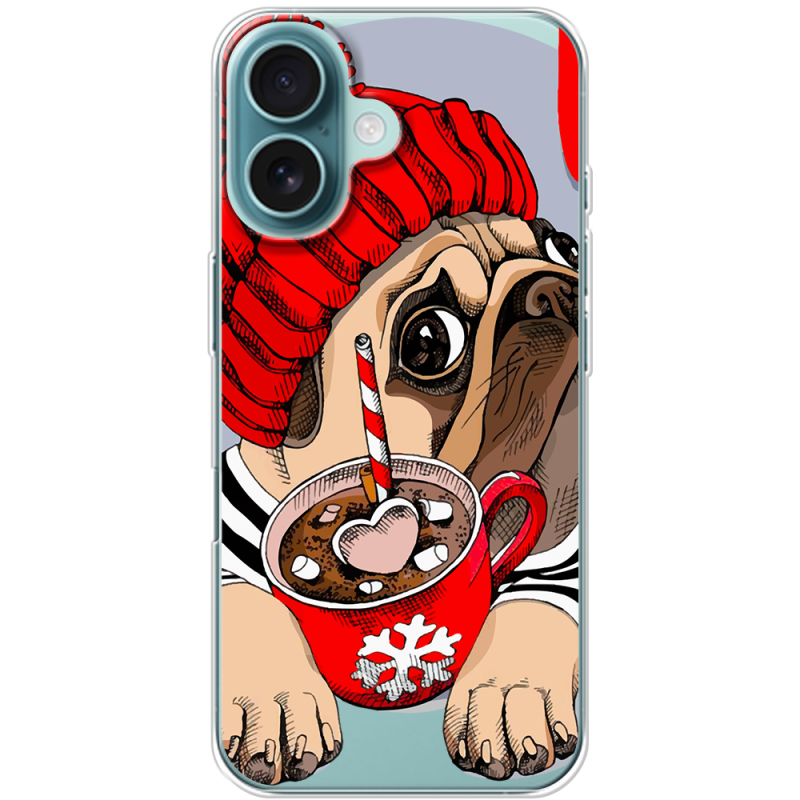 Прозрачный чехол BoxFace Apple iPhone 16 Winter Puggy