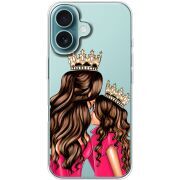 Прозрачный чехол BoxFace Apple iPhone 16 Queen and Princess