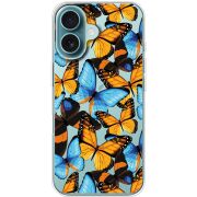 Прозрачный чехол BoxFace Apple iPhone 16 Butterfly Morpho