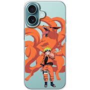 Прозрачный чехол BoxFace Apple iPhone 16 Naruto and Kurama