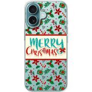 Прозрачный чехол BoxFace Apple iPhone 16 Vintage Christmas Pattern