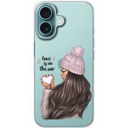 Прозрачный чехол BoxFace Apple iPhone 16 love is in the air