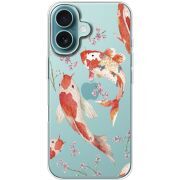 Прозрачный чехол BoxFace Apple iPhone 16 Japanese Koi Fish