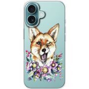 Прозрачный чехол BoxFace Apple iPhone 16 Winking Fox