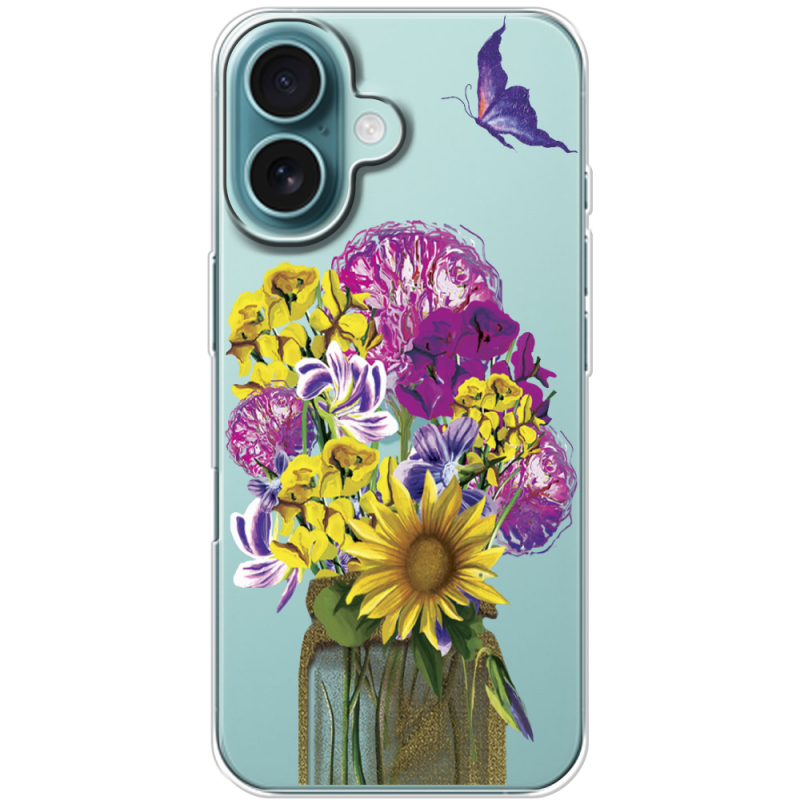 Прозрачный чехол BoxFace Apple iPhone 16 My Bouquet