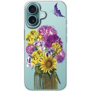 Прозрачный чехол BoxFace Apple iPhone 16 My Bouquet