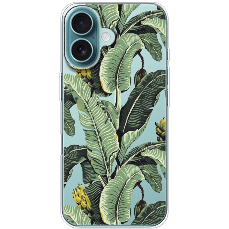 Прозрачный чехол BoxFace Apple iPhone 16 Banana Leaves