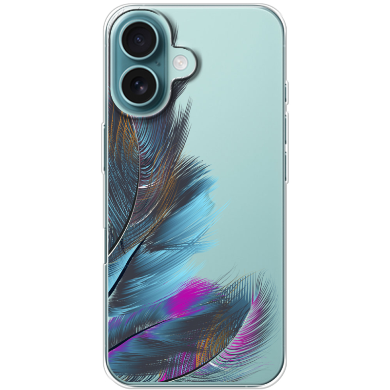 Прозрачный чехол BoxFace Apple iPhone 16 Feathers