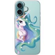 Чехол со стразами Apple iPhone 16 Unicorn Queen