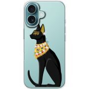 Чехол со стразами Apple iPhone 16 Egipet Cat