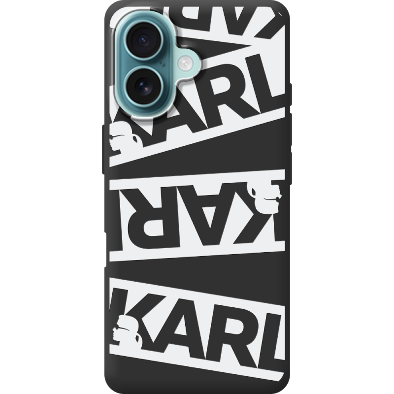 Черный чехол BoxFace Apple iPhone 16 White Karl