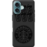 Черный чехол BoxFace Apple iPhone 16 Black Coffee