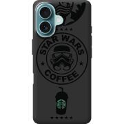 Черный чехол BoxFace Apple iPhone 16 Dark Coffee