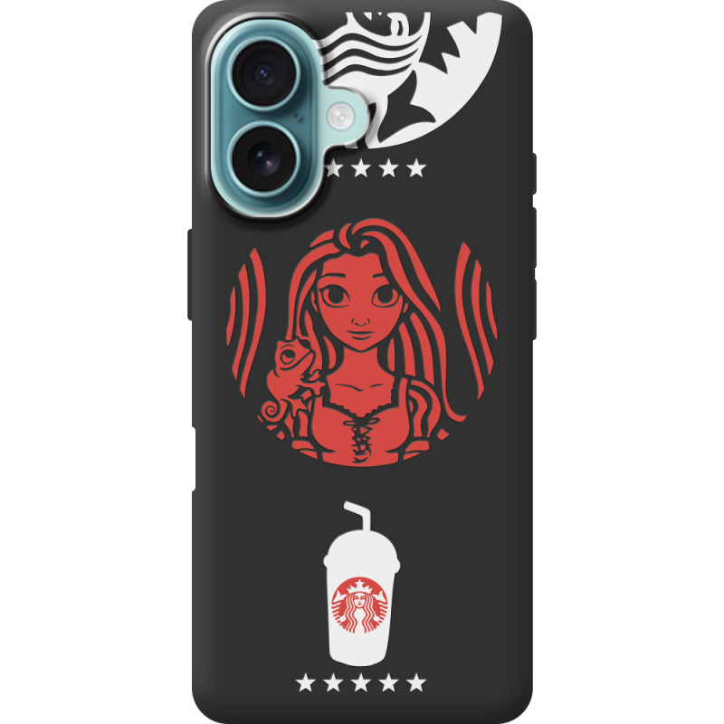 Черный чехол BoxFace Apple iPhone 16 RedWhite Coffee