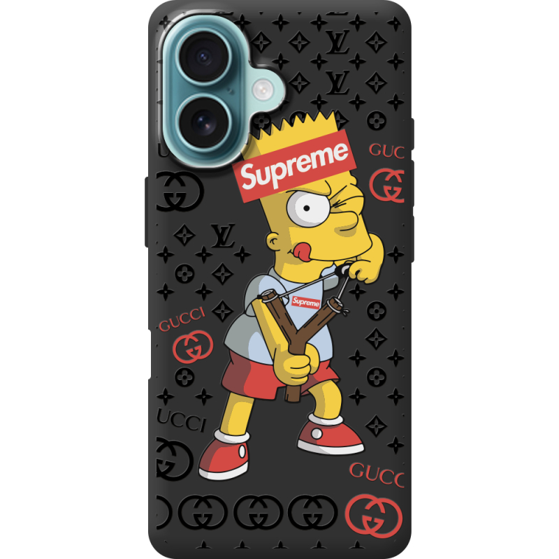 Черный чехол BoxFace Apple iPhone 16 Yellow Fun