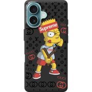 Черный чехол BoxFace Apple iPhone 16 Yellow Fun