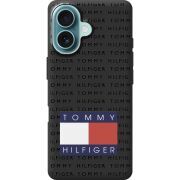 Черный чехол BoxFace Apple iPhone 16 Tommy Print