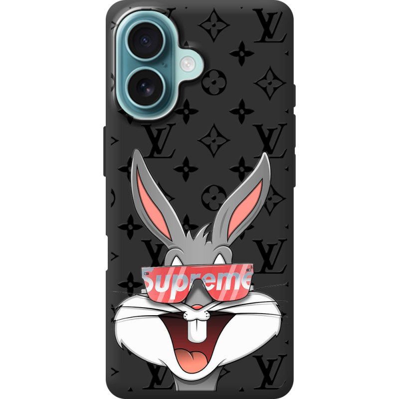 Черный чехол BoxFace Apple iPhone 16 looney bunny