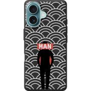 Черный чехол BoxFace Apple iPhone 16 Man Pattern