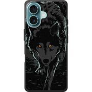 Черный чехол BoxFace Apple iPhone 16 Wolf