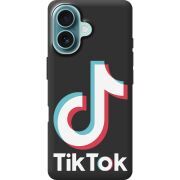 Черный чехол BoxFace Apple iPhone 16 Tik Tok