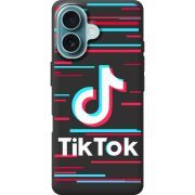 Черный чехол BoxFace Apple iPhone 16 Tik Tok