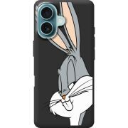 Черный чехол BoxFace Apple iPhone 16 Lucky Rabbit