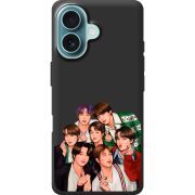 Черный чехол BoxFace Apple iPhone 16 BTS