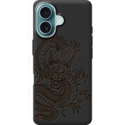 Черный чехол BoxFace Apple iPhone 16 Chinese Dragon